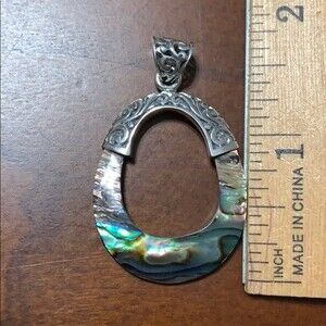 Abalone shell pendant in Sterling Silver